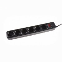 сетевой фильтр 3Cott 3C-SP1006B-1.8 коробка черный