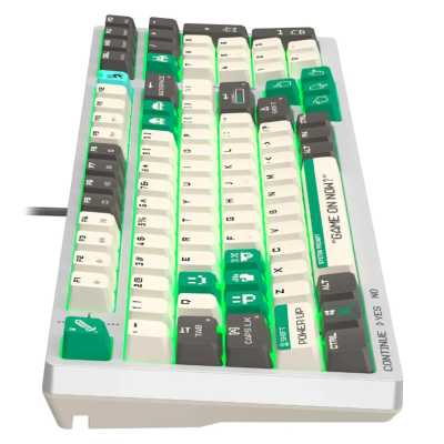 клавиатура A4Tech Bloody S98 Pixels Green Белый-бежевый