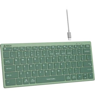 клавиатура A4Tech Fstyler FBX51C Matcha Green Зеленый-белый