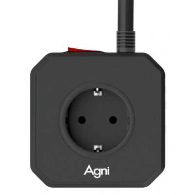 сетевой фильтр AGNI TP-VE4U5E-C-2m-black черный