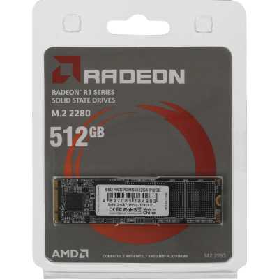 SSD диск AMD Radeon R3 Series 512Gb R3MS0512G8 Черный