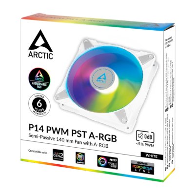 кулер Arctic P14 PWM PST A-RGB White ACFAN00276A