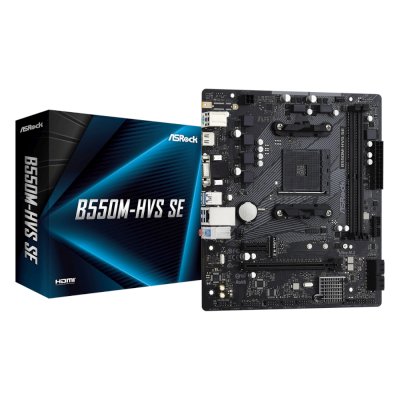 материнская плата ASRock B550M-HVS SE Черный