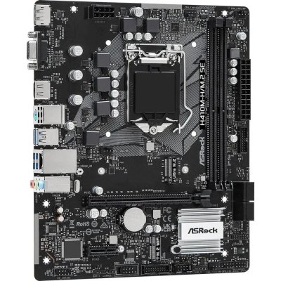 материнская плата ASRock H410M-H/M.2 SE Черный
