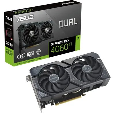 видеокарта ASUS nVidia GeForce RTX 4060 Ti 16Gb DUAL-RTX4060TI-O16G