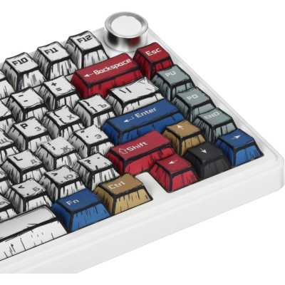 клавиатура AULA F75 Comic Keycap 6978080501578 Белый