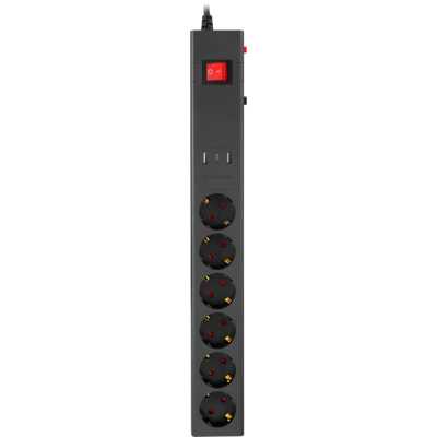 сетевой фильтр Buro 600SE-1.8-USB-B черный