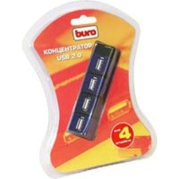 разветвитель USB Buro BU-HUBP-4 черный