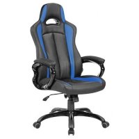 игровое кресло Бюрократ CH-827-BL+Blue черно-синий