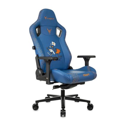 игровое кресло Бюрократ Knight Craft Dragon Blue синий