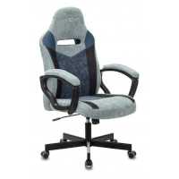 игровое кресло Бюрократ VIKING 6 KNIGHT BL FABRIC серый-синий