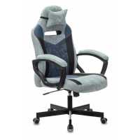 игровое кресло Бюрократ VIKING 6 KNIGHT BL FABRIC серый-синий