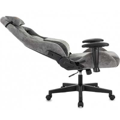 игровое кресло Бюрократ ZOMBIE Ghost Fabric Grey серый