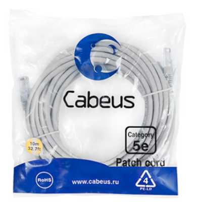 патч-корд Cabeus PC-UTP-RJ45-CAT.5E-15M-LSZH Серый