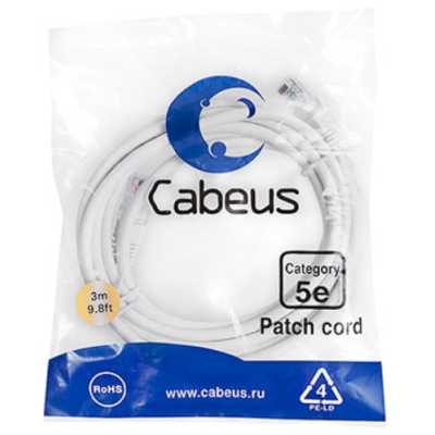 патч-корд Cabeus PC-UTP-RJ45-CAT.5E-3M-WH Белый
