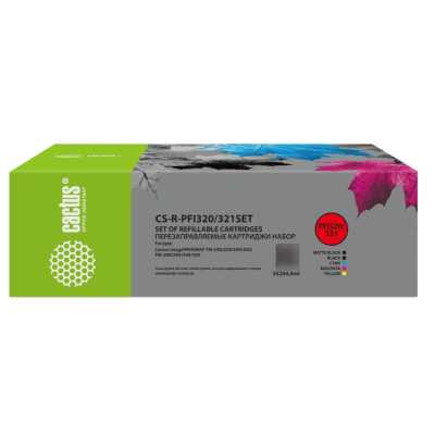 картридж Cactus CS-R-PFI320/321SET черный, черный матовый, голубой, желтый, пурпурный