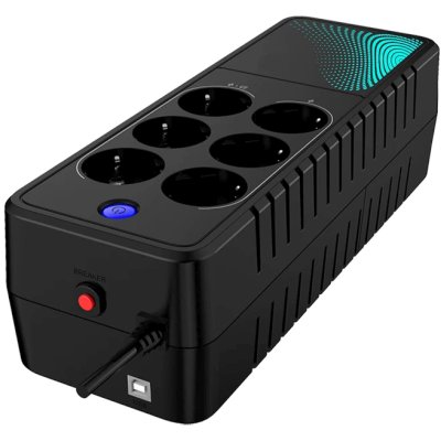 ИБП CBR Light LGT-850H-6F-LDB Черный