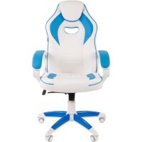 игровое кресло Chairman Game 16 White-Blue белый - голубой