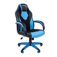 игровое кресло Chairman Game 17 Black-Blue черно-синий