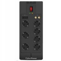 сетевой фильтр CyberPower SB0702AD 1.8M Black черный