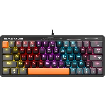 клавиатура Defender Black Raven GK-417 Black Черный-серый