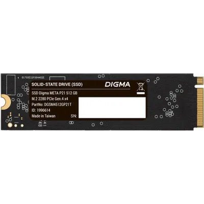 SSD диск Digma Meta P21 512Gb DGSM4512GP21T Черный