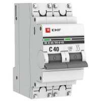 автоматический выключатель EKF ВА 47-63 2P (C) 4.5kA 40 А mcb4763-2-40C-pro