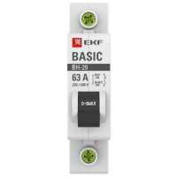 выключатель нагрузки EKF ВН-29 1P 2kA 63 А SL29-1-63-bas