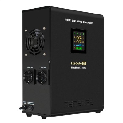 ИБП ExeGate FineSine SX-1000.LCD.AVR.2SH EX295997RUS Черный