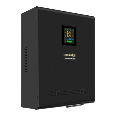ИБП ExeGate FineSine SX-3000.LCD.AVR.2SH.T Черный