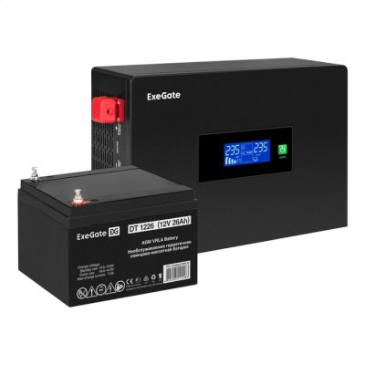 ИБП ExeGate IdealSine SR-1000.LCD.2SH EX297403RUS