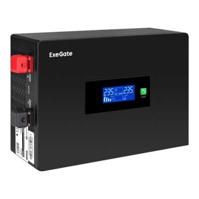 ИБП ExeGate IdealSine SR-600.LCD.2SH Черный