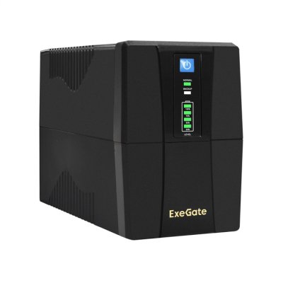 ИБП ExeGate Power Back BNB-1000.LED.AVR.2SH.RJ.USB Черный