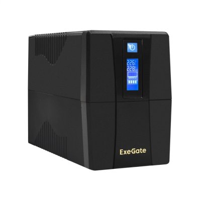 ИБП ExeGate Power Smart ULB-1000.LCD.AVR.4C13.RJ.US Черный