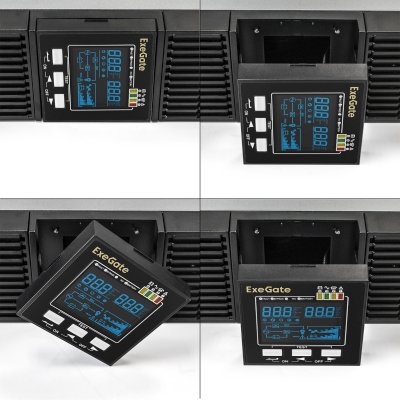 ИБП ExeGate PowerExpert ULS-2000.LCD.AVR.1SH.2C13.USB.RS232.SNMP.2U EX293049RUS Серый