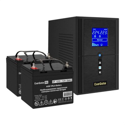 ИБП ExeGate SineTower SZ-1500.LCD.AVR.2SH.1C13.USB EX296814RUS