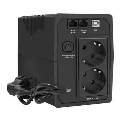 ИБП ExeGate SpecialPro UNB-600.LED.AVR.2SH.RJ.USB EX292764RUS Черный