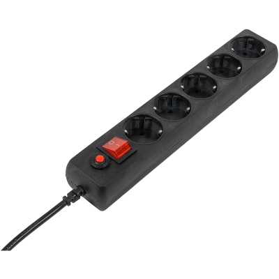 сетевой фильтр Filum FL-SP3-5-5M-BL черный