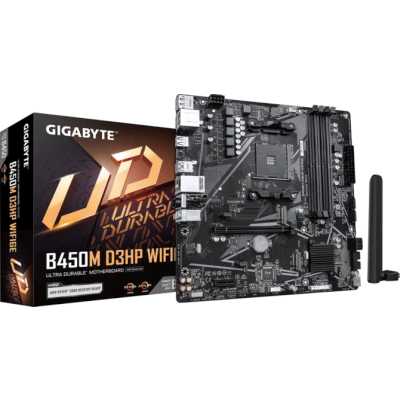 материнская плата GigaByte B450M D3HP WIFI6E Черный