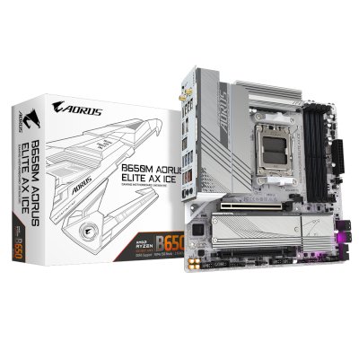 материнская плата GigaByte B650M Aorus Elite AX ICE Белый