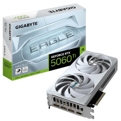 видеокарта GigaByte nVidia GeForce RTX 5060 Ti 16Gb GV-N506TEAGLEOC ICE-16GD
