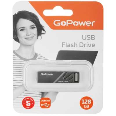 флешка GoPower 128GB 00-00025959 Серый