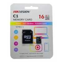 карта памяти HikVision 16GB HS-TF-C1-STD/16G/Adapter