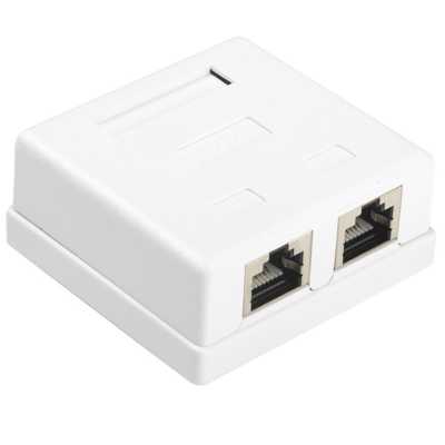 розетка компьютерная Hyperline SB1-2-8P8C-C6-SH-WH Белый