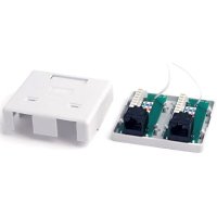 розетка компьютерная Hyperline SB2-2-8P8C-C5e-WH