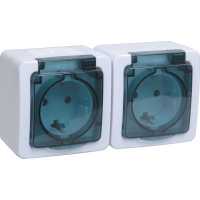 розетка силовая IEK Гермес Plus ERMP22-K03-16-54-EC Белый