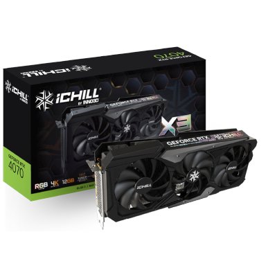 видеокарта Inno3D nVidia GeForce RTX 4070 iChill X3 12Gb C40703-126XX-186148H