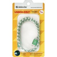 кабель Defender USB08-03LT Green Зеленый