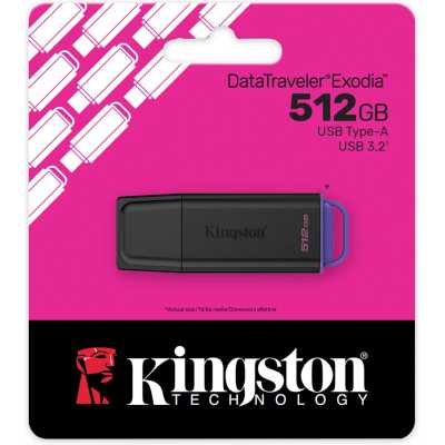 флешка Kingston 512GB DataTraveler Exodia DTXG2/512GB Черный