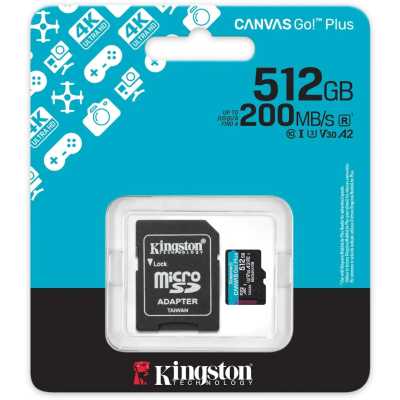 карта памяти Kingston Canvas Go! Plus 512GB SDCG4/512GB
